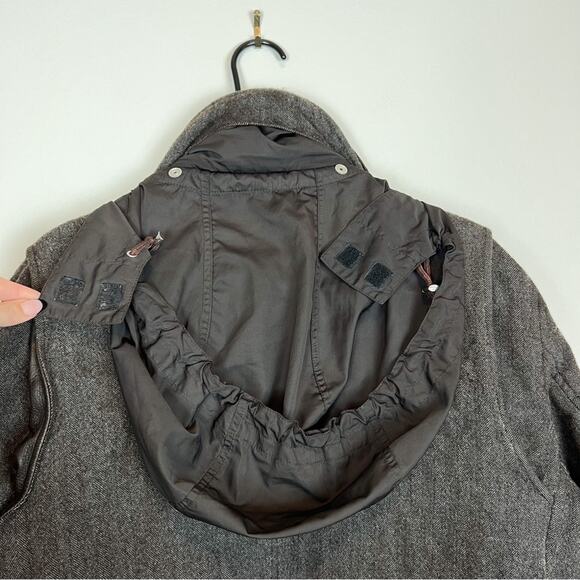 Ermenegildo Zegna Elements Wool Cashmere Fur Lamb Leather Brown Coat Mens Sz XL - Picture 12 of 16